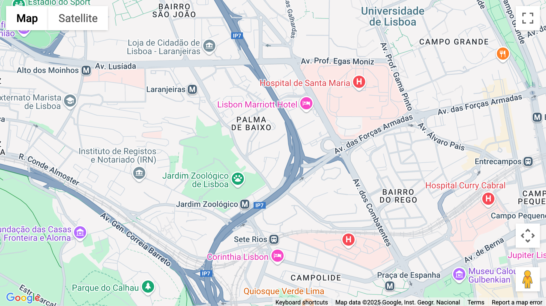 Click for interative map of Praça Nuno Rodrigues Dos Santos 7, Lisbon