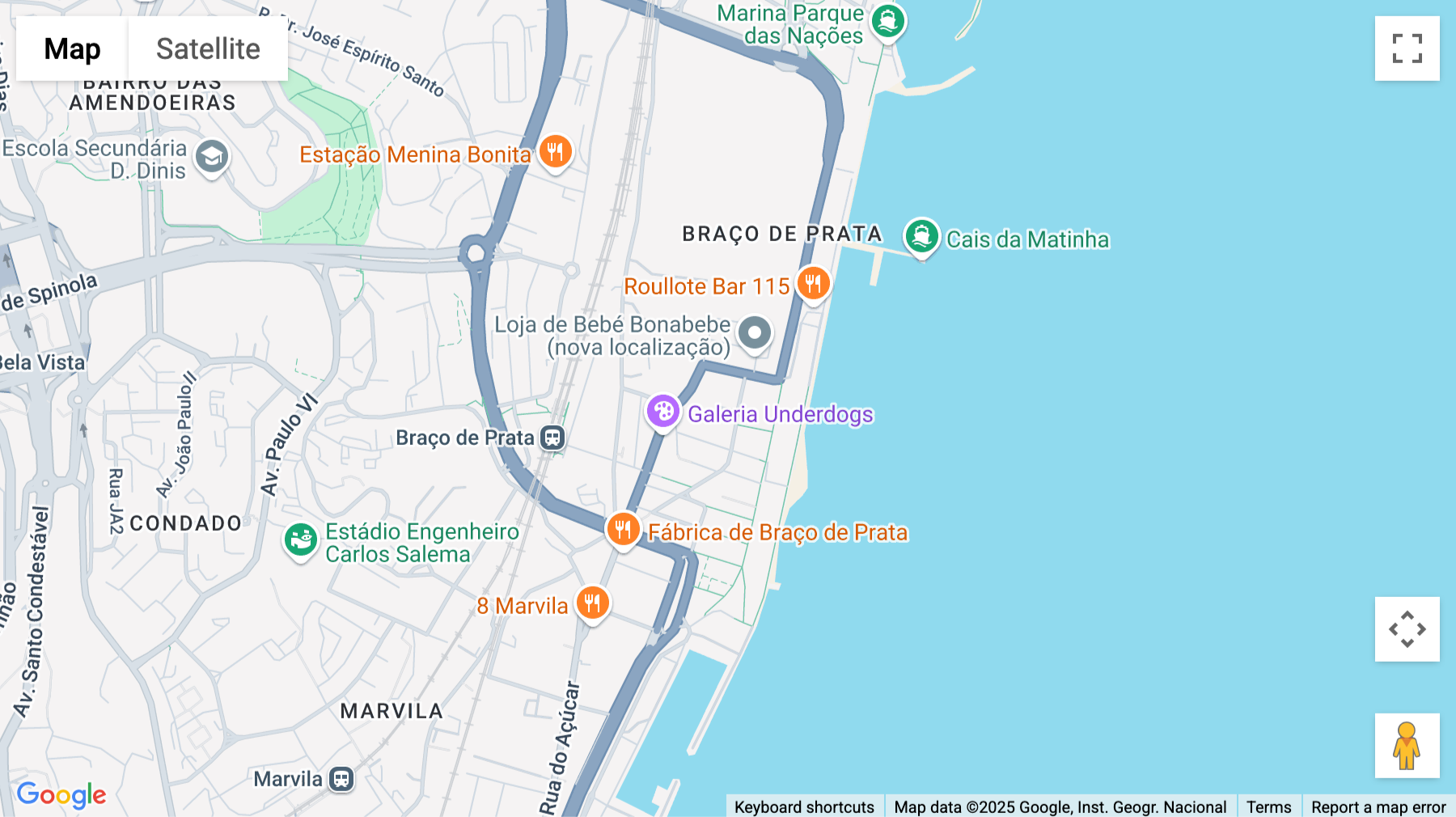 Click for interative map of Rua 2 da Matinha, Lote A, 5th Loft Floor, Lisbon