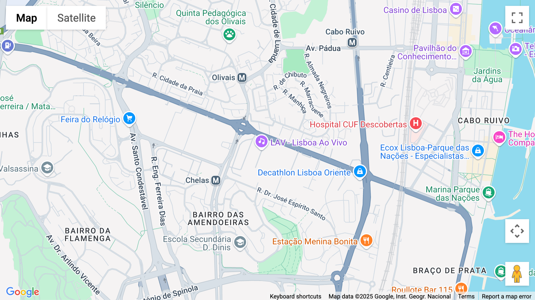 Click for interative map of Avenida Marechal Gomes Da Costa 27, A/B Armazém 1, Lisbon