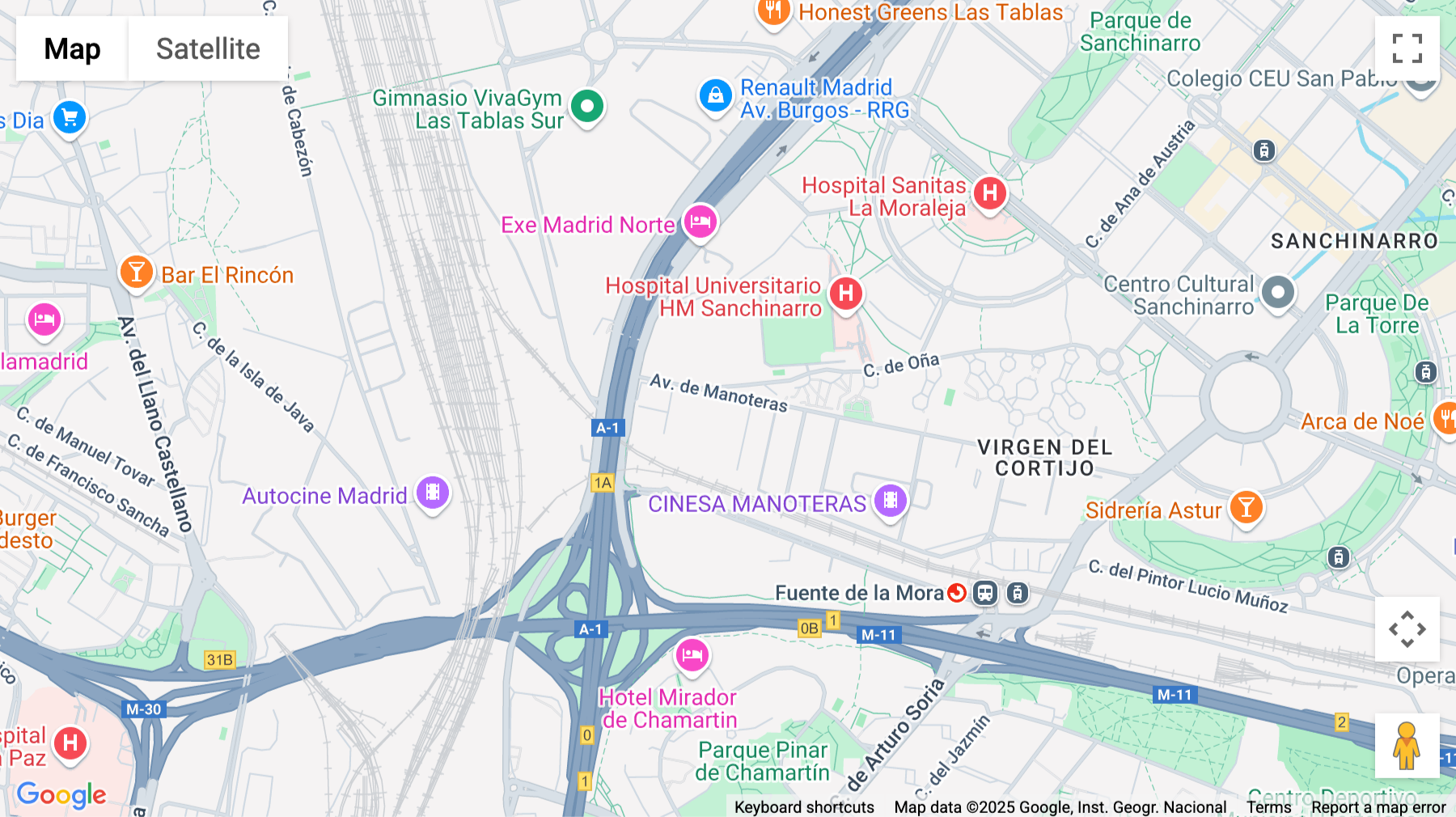 Click for interative map of Avenida de Manoteras 12, Madrid