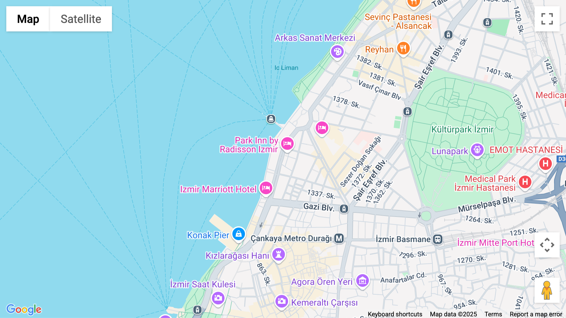 Click for interative map of Akdeniz Mahalle Cumhuriyet Bulvarı No.120, İzQ Girişimcilik Merkezi, Izmir