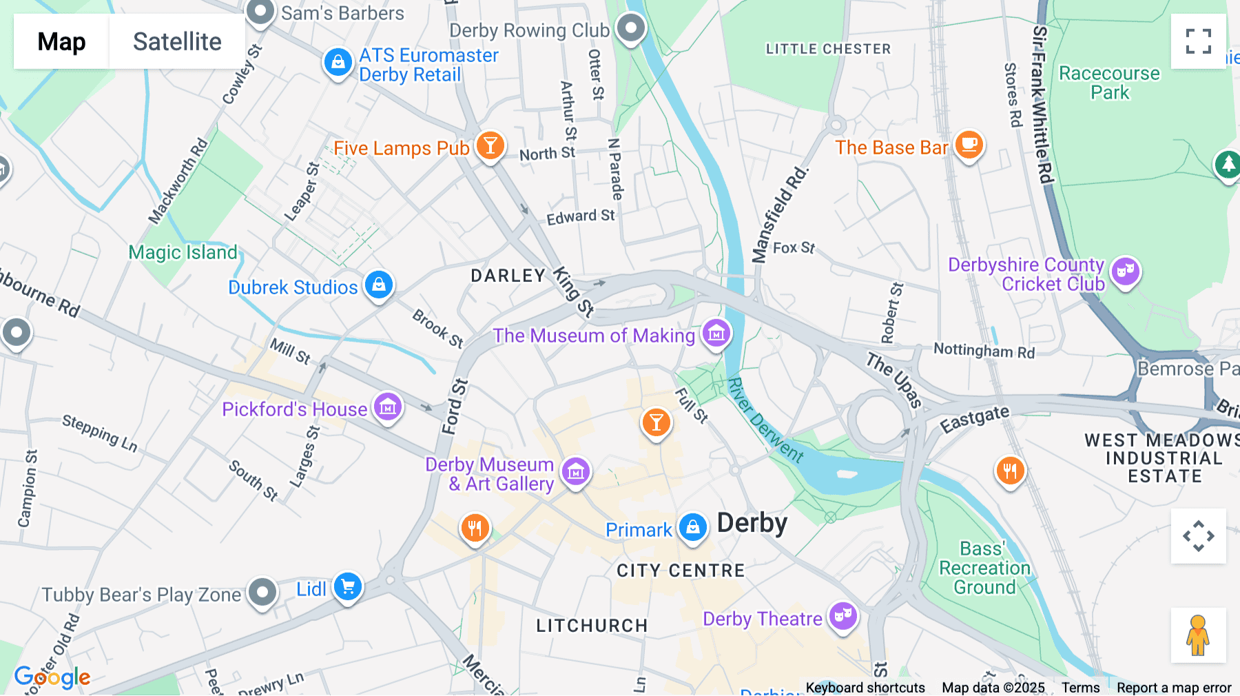Click for interative map of 34 Queen Street, Kings Chambers, Derby