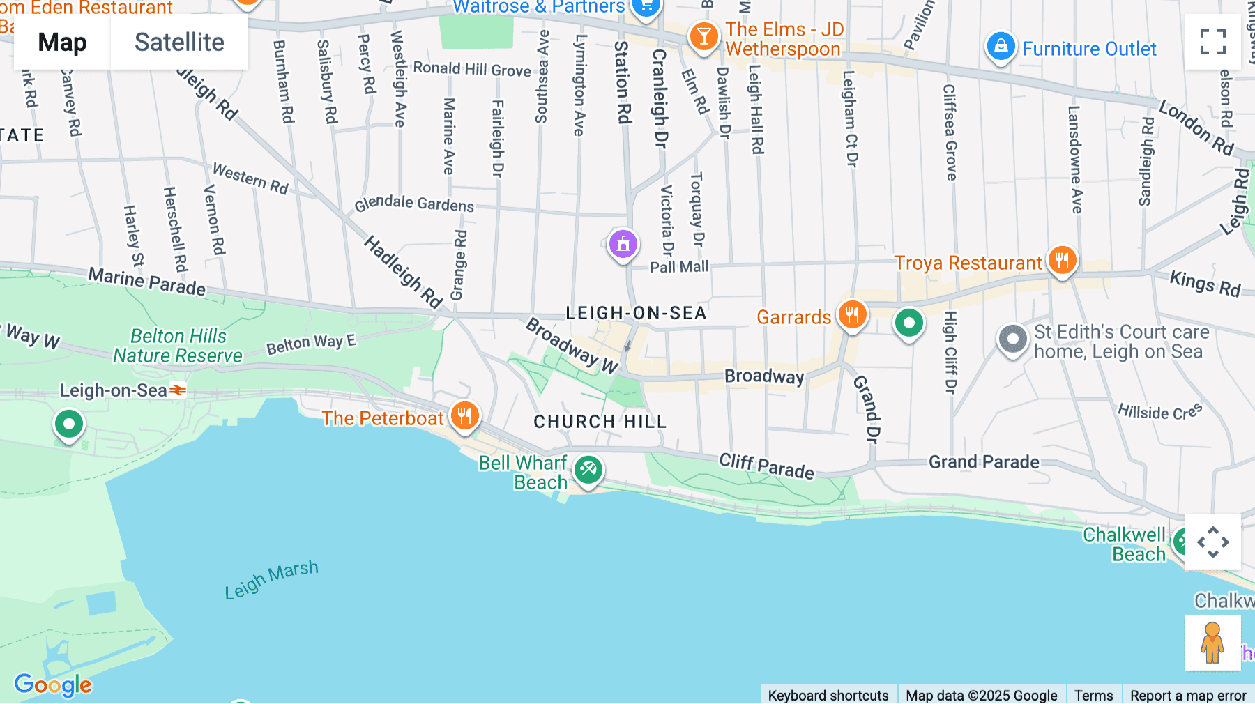 Click for interative map of 22-24 Elm Road, Leigh-On-Sea