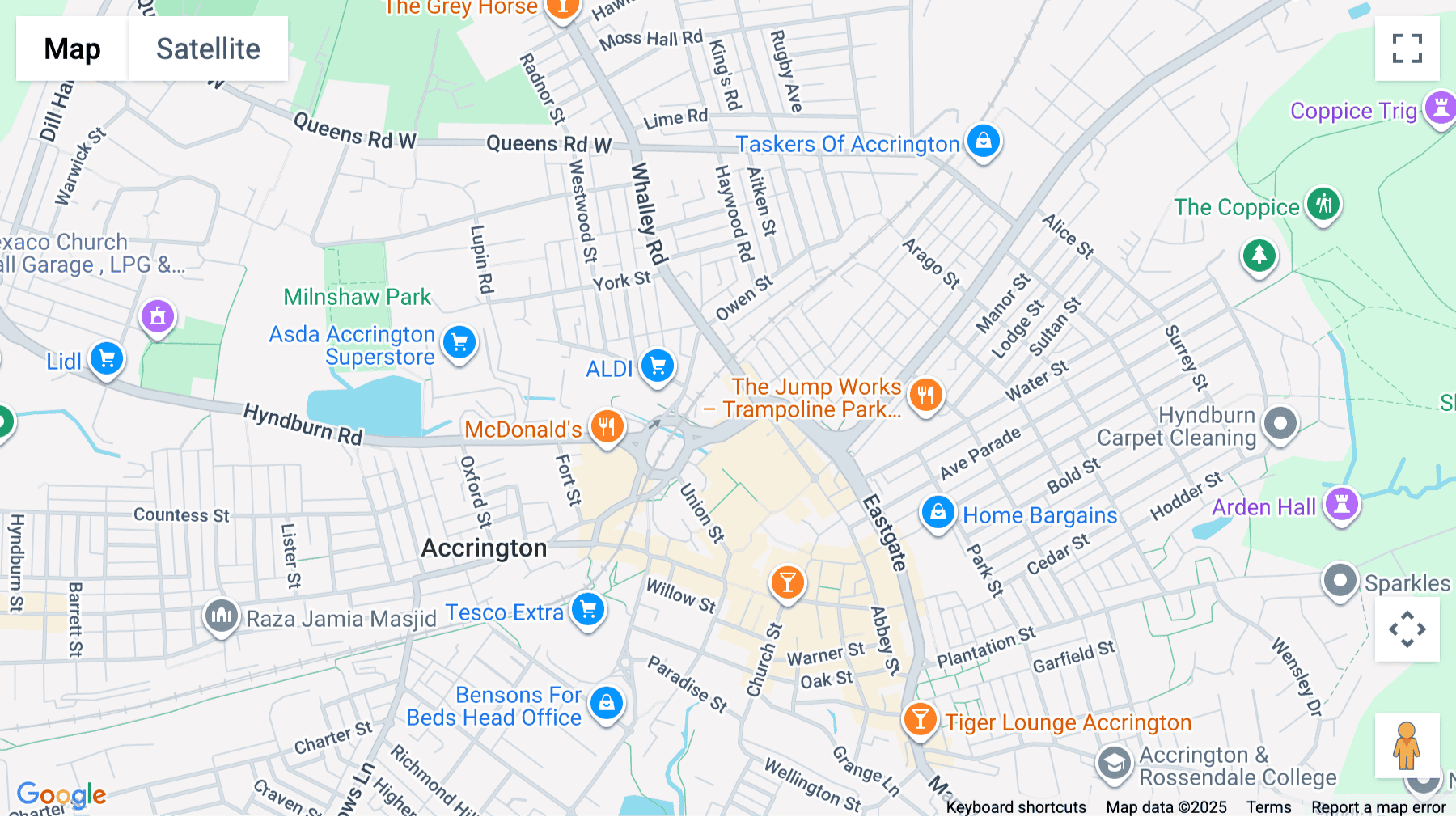 Click for interative map of Eastgate, 1st Floor, Castle House, Accrington