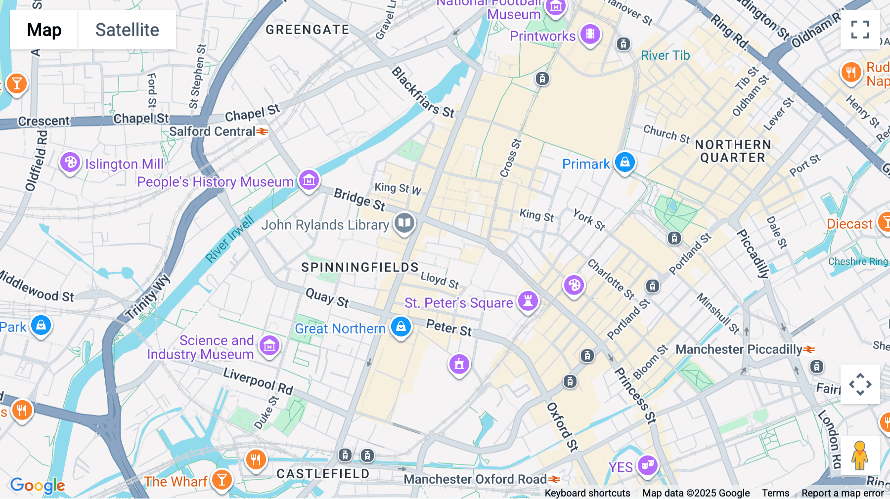 Click for interative map of Lincoln Square, Brazennose Street, The Lincoln, Manchester