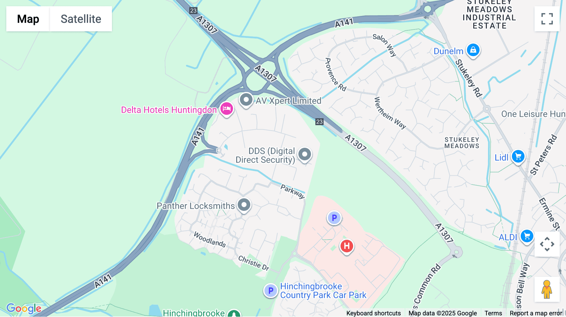 Click for interative map of Hitchingbrooke Business Park, Redshank House, Huntingdon