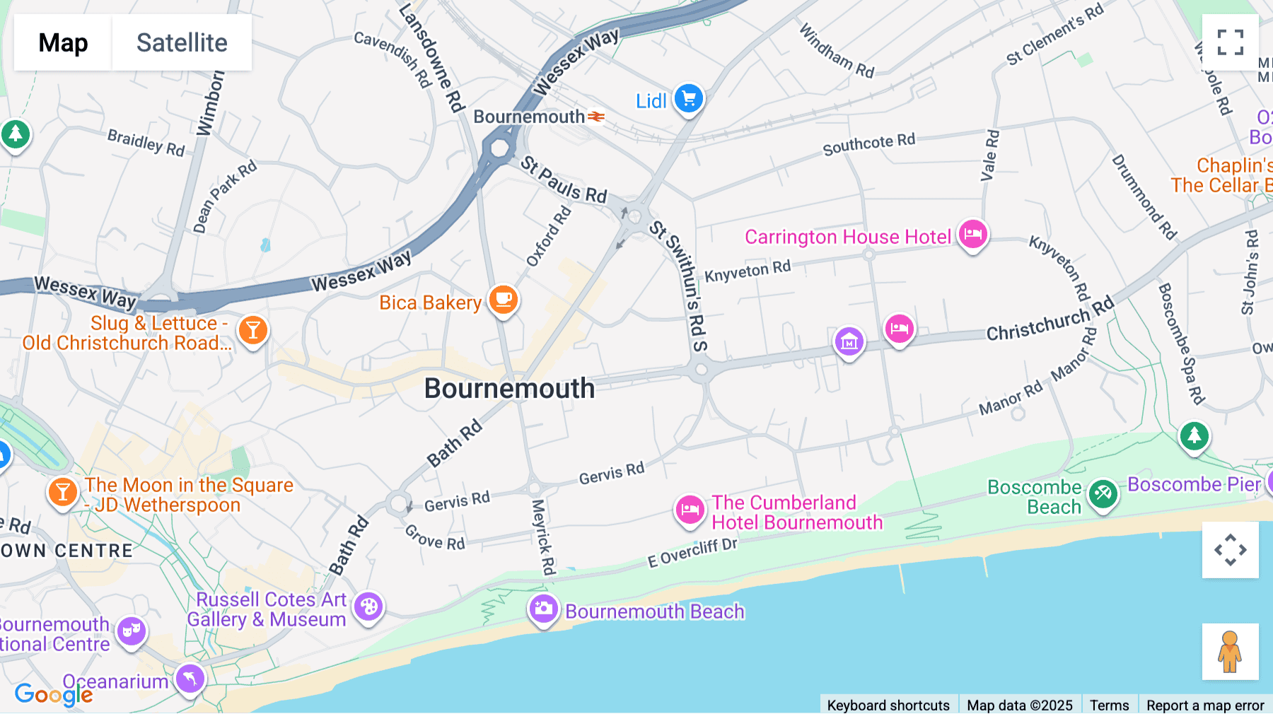 Click for interative map of 18 Christchurch Road, Floor 3, Telephone House, Bournemouth