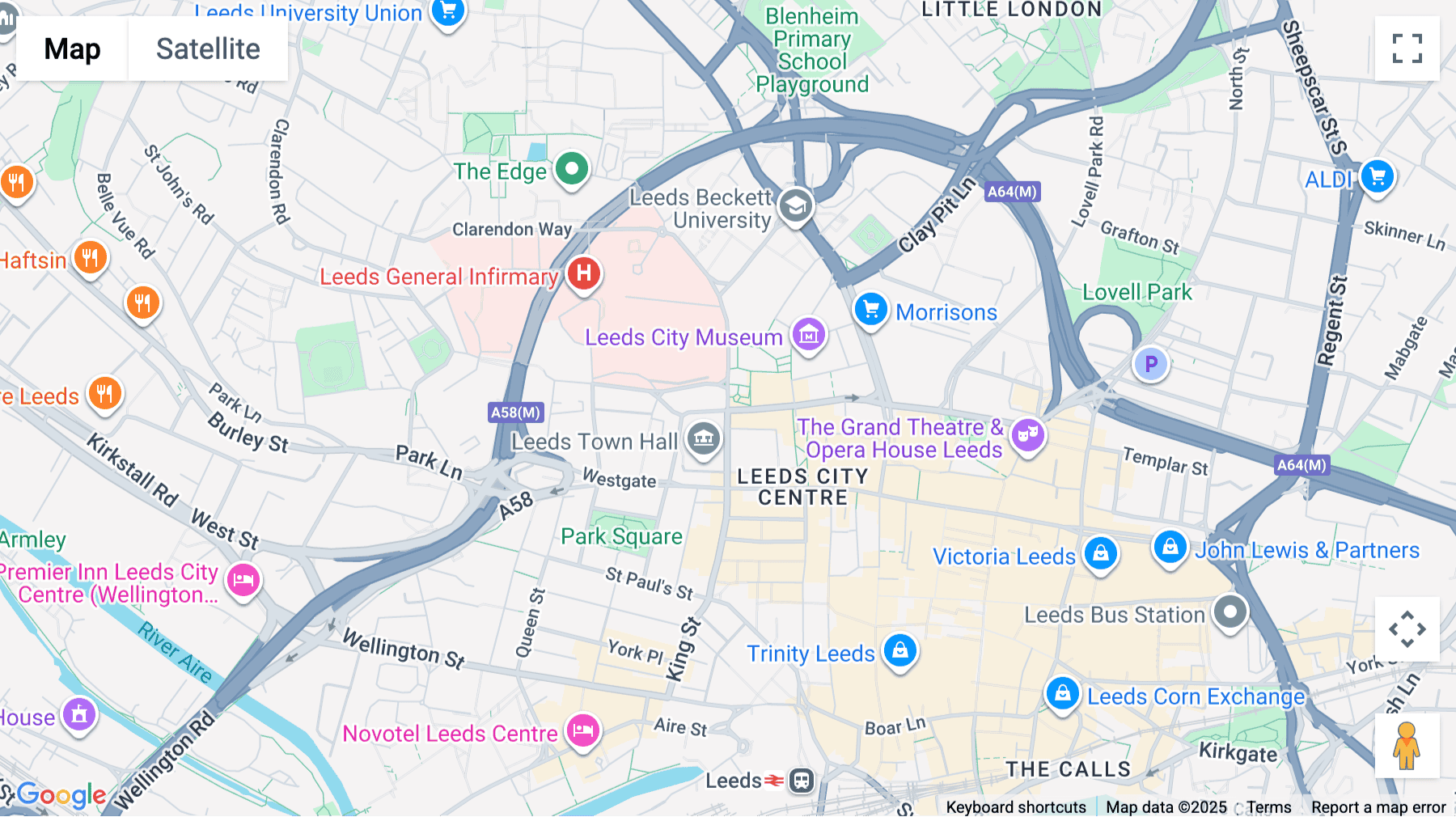 Click for interative map of Victoria Wharf, Leeds