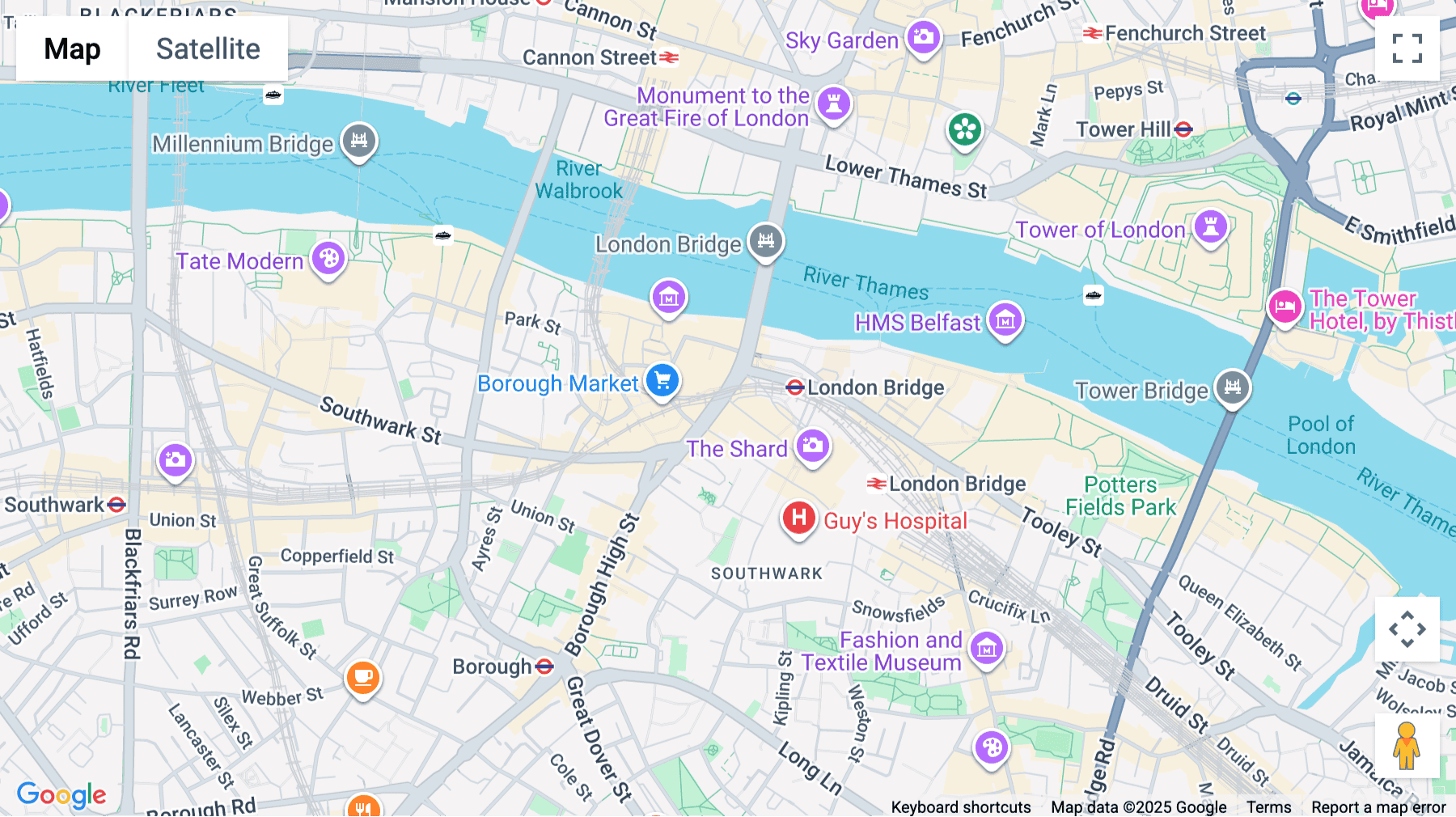 Click for interative map of 11-15 Borough High Street, London