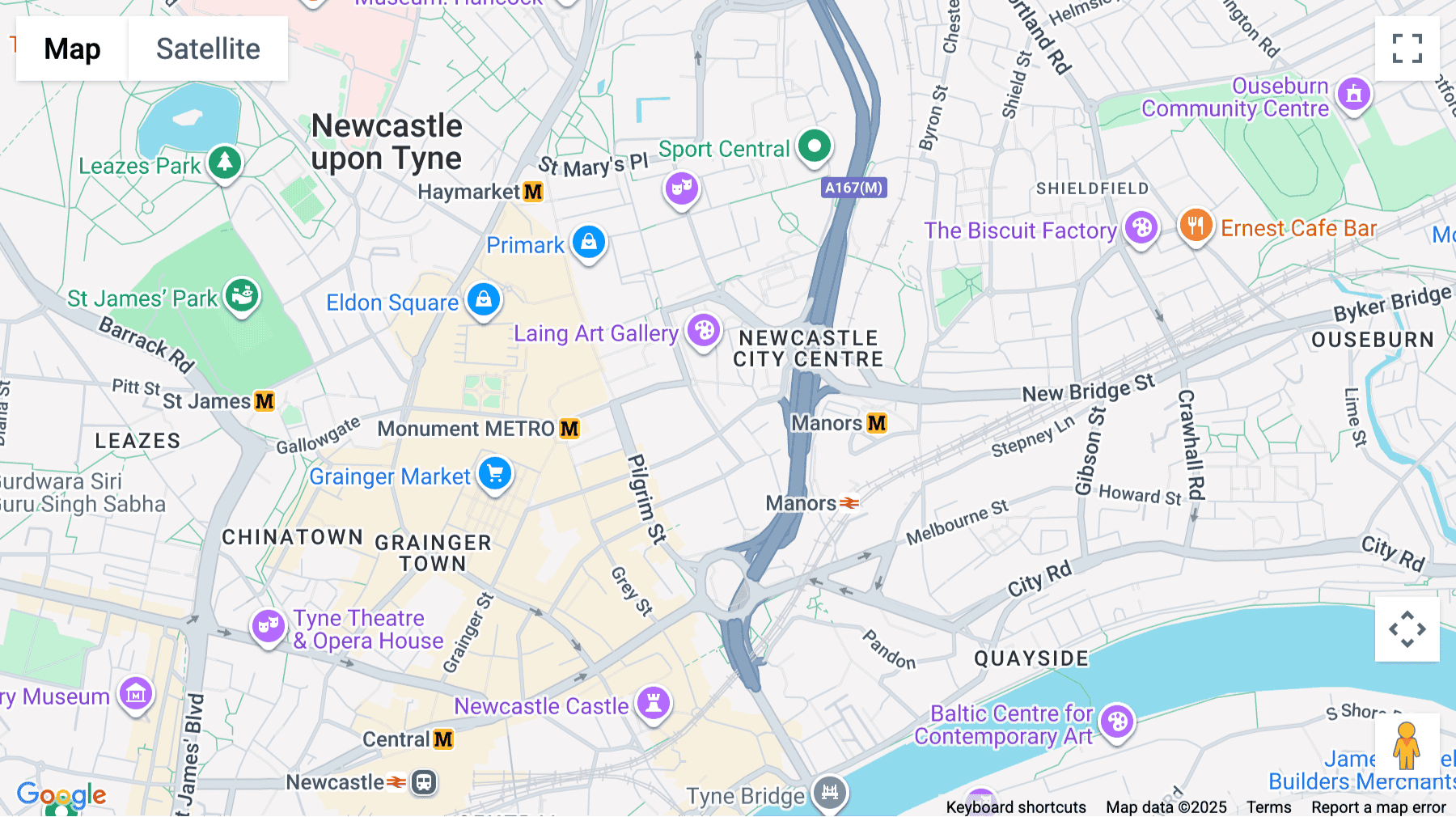 Click for interative map of New Bridge Street West, Portland House, Newcastle