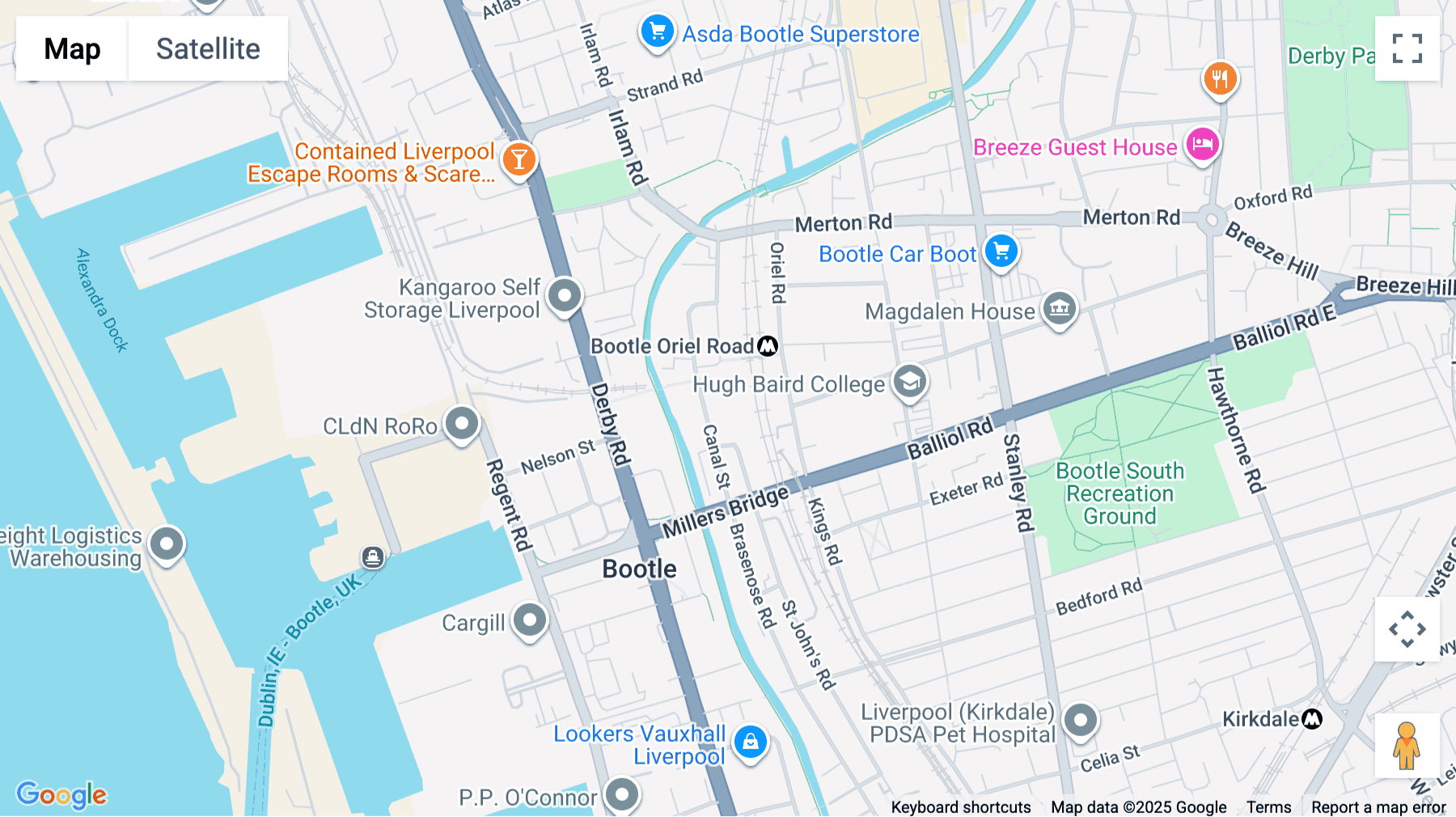 Click for interative map of Canal Street, The Bridgewater Complex, Liverpool