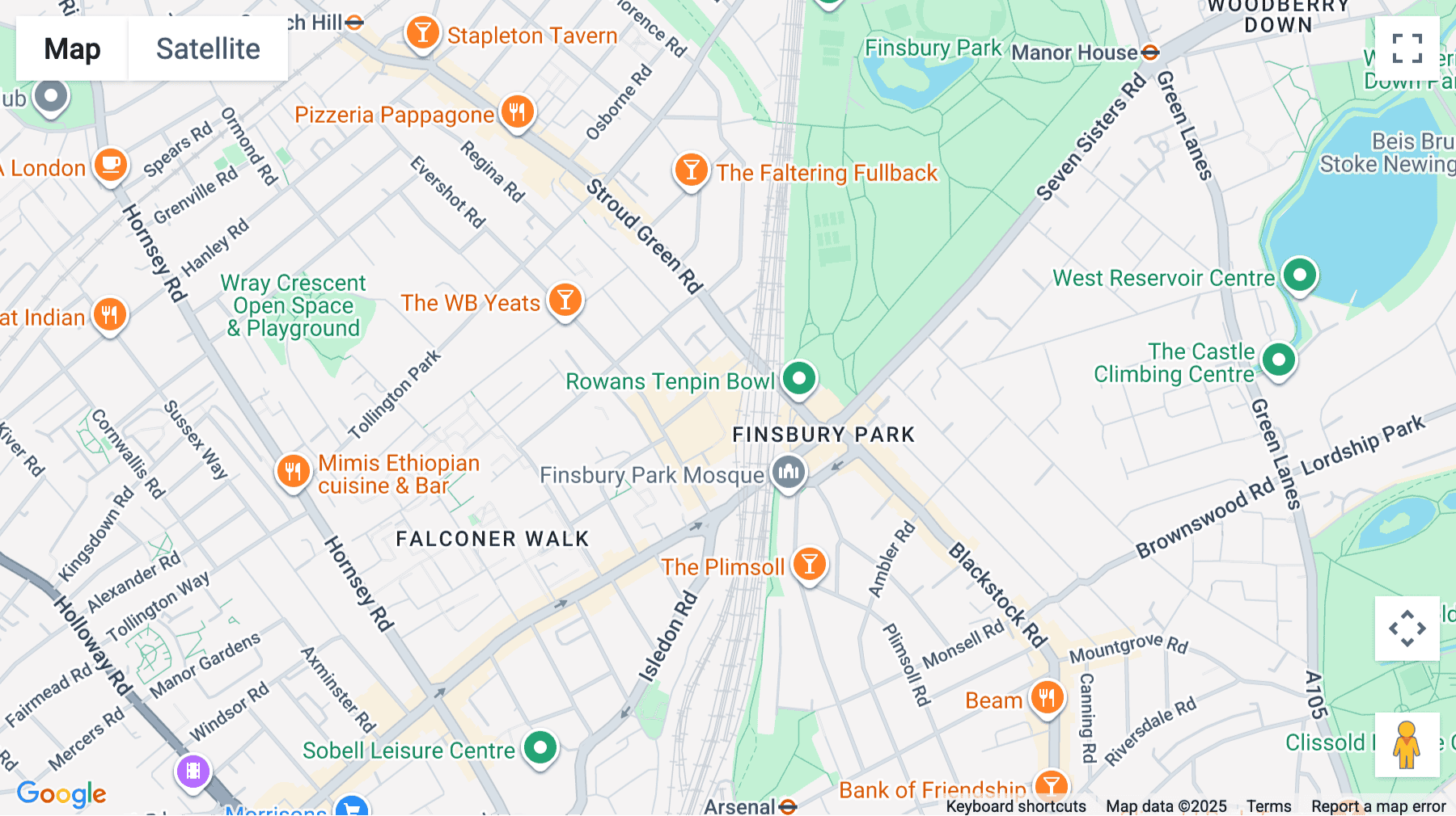 Click for interative map of 3 City North Place, City North East Tower, London
