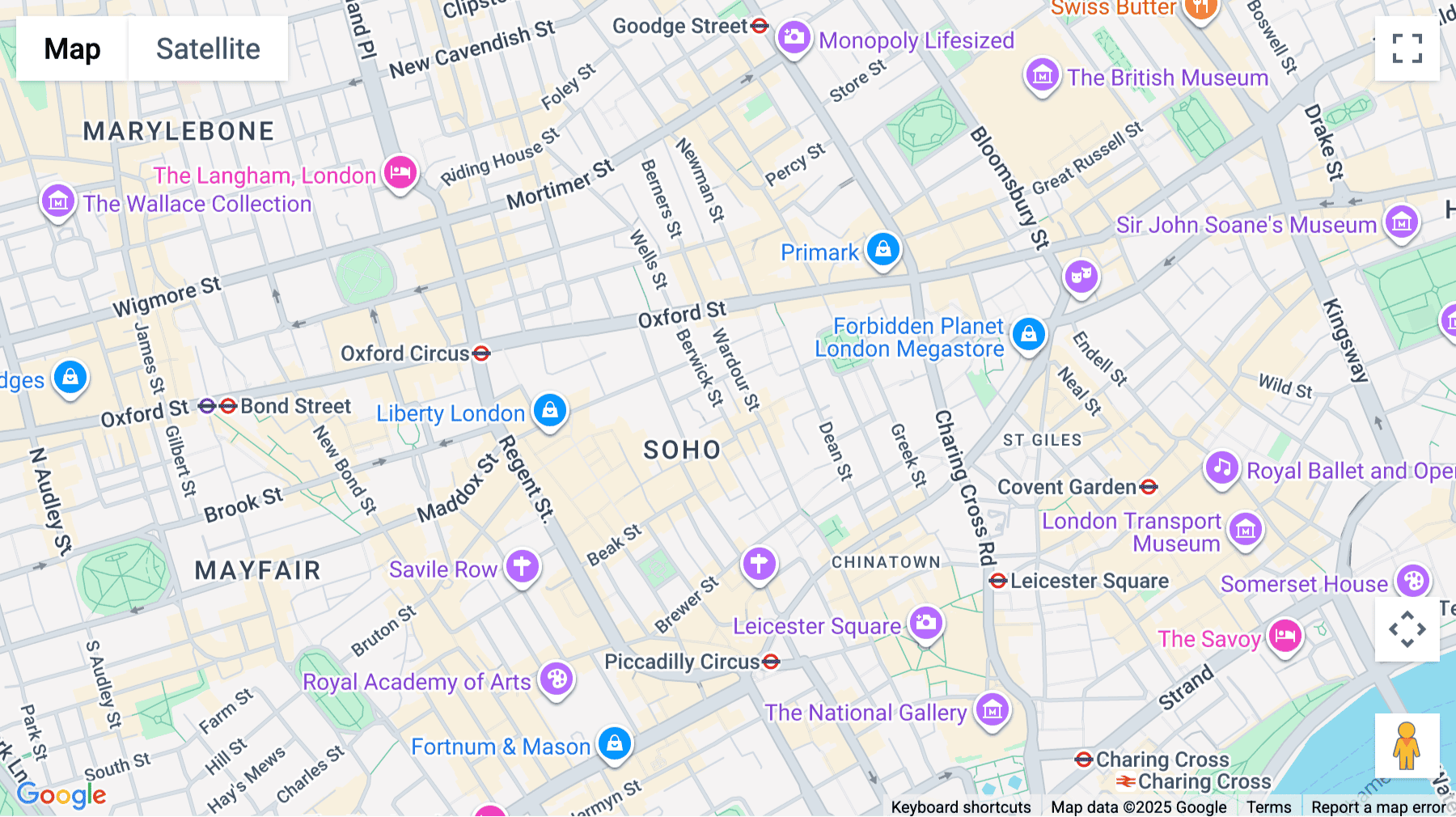 Click for interative map of 30 Berwick Street, London