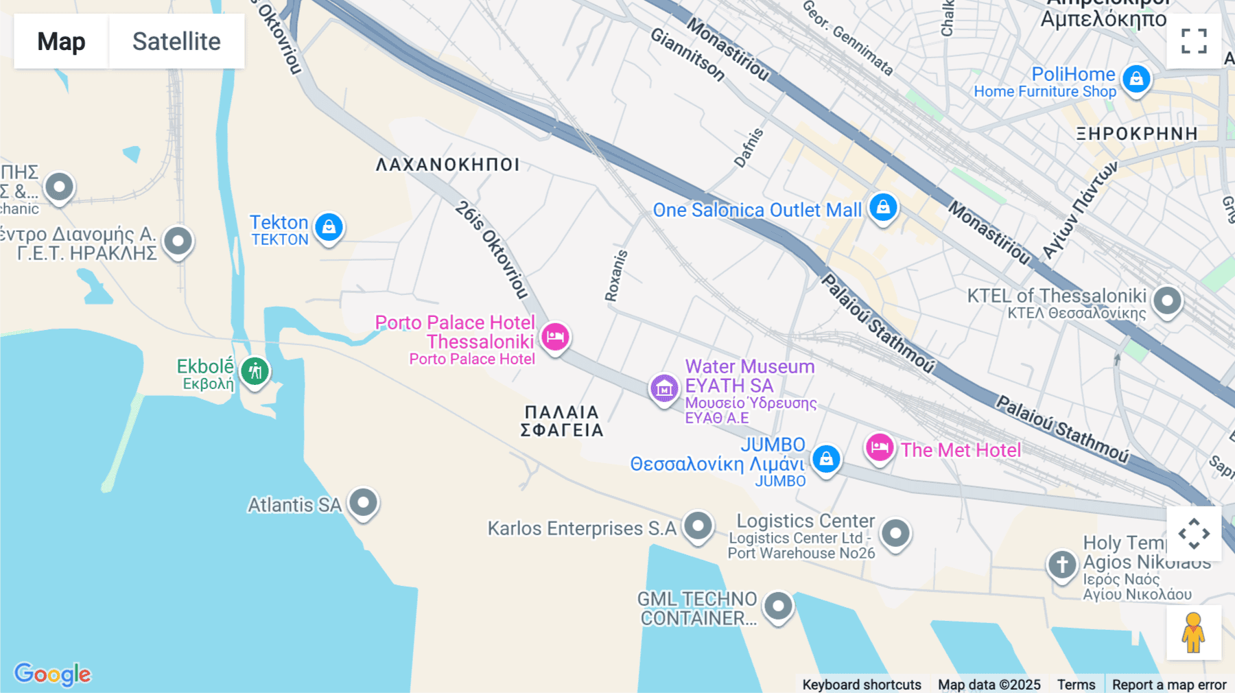 Click for interative map of 90 October 26th, Porto Center, Thessaloniki