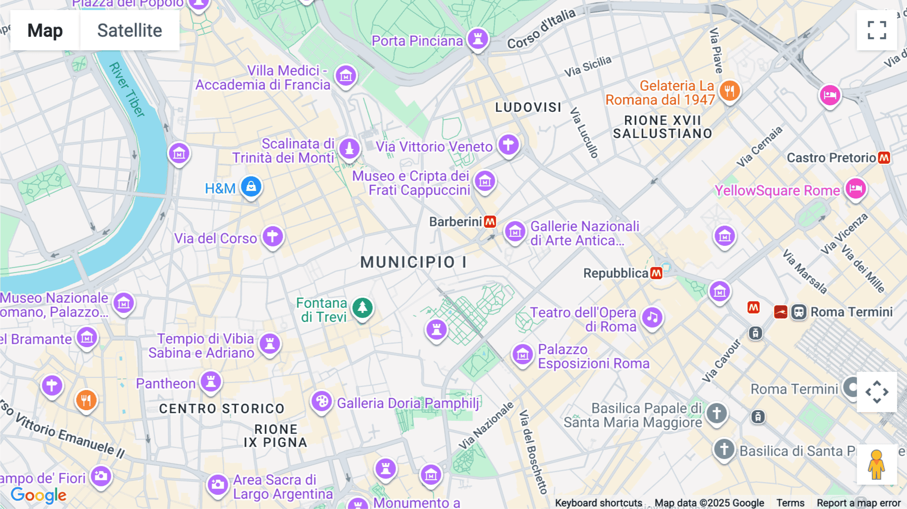 Click for interative map of 132 Via Del Tritone, Rome