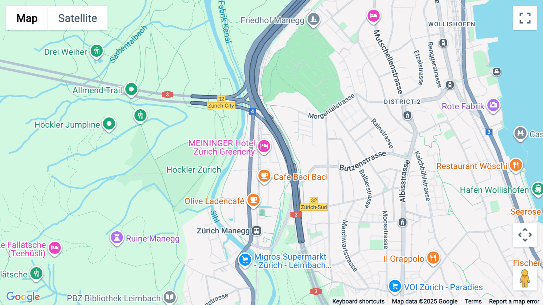 Click for interative map of Maneggstrasse 33, Pergamin II, Greencity, Zurich