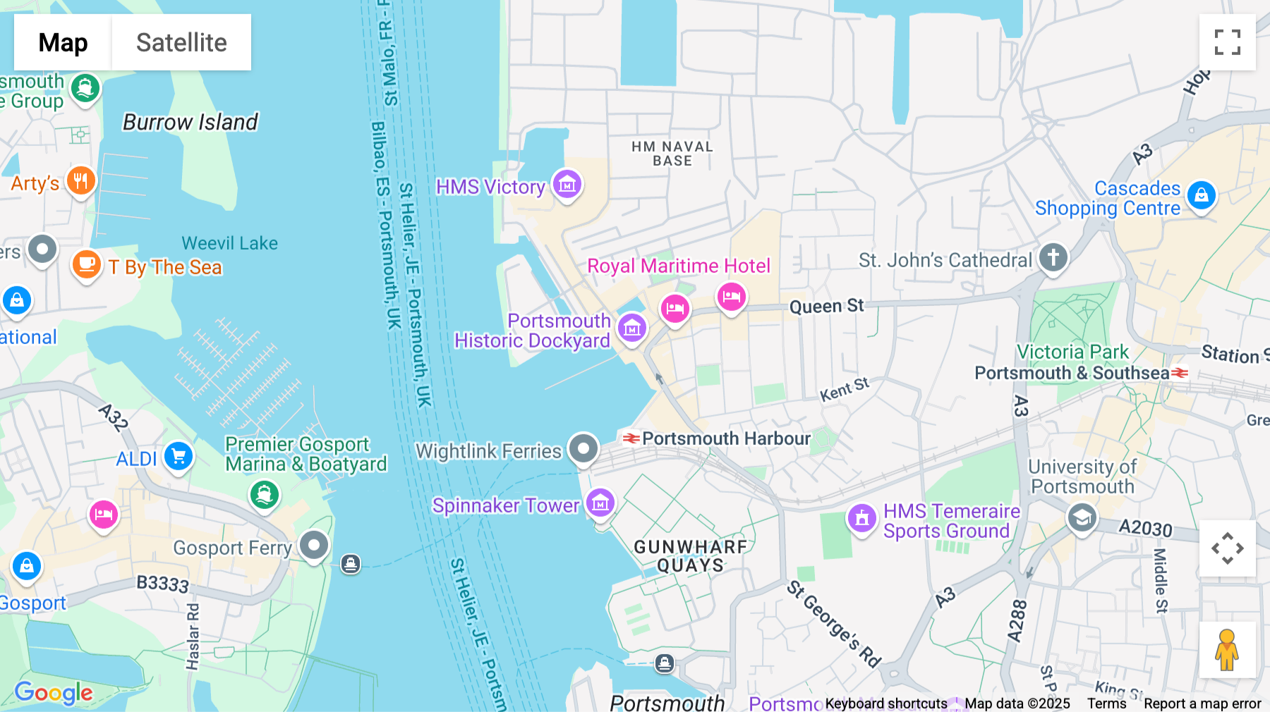 Click for interative map of College Road, Cell Block Studios, HM Naval Base, Portsmouth