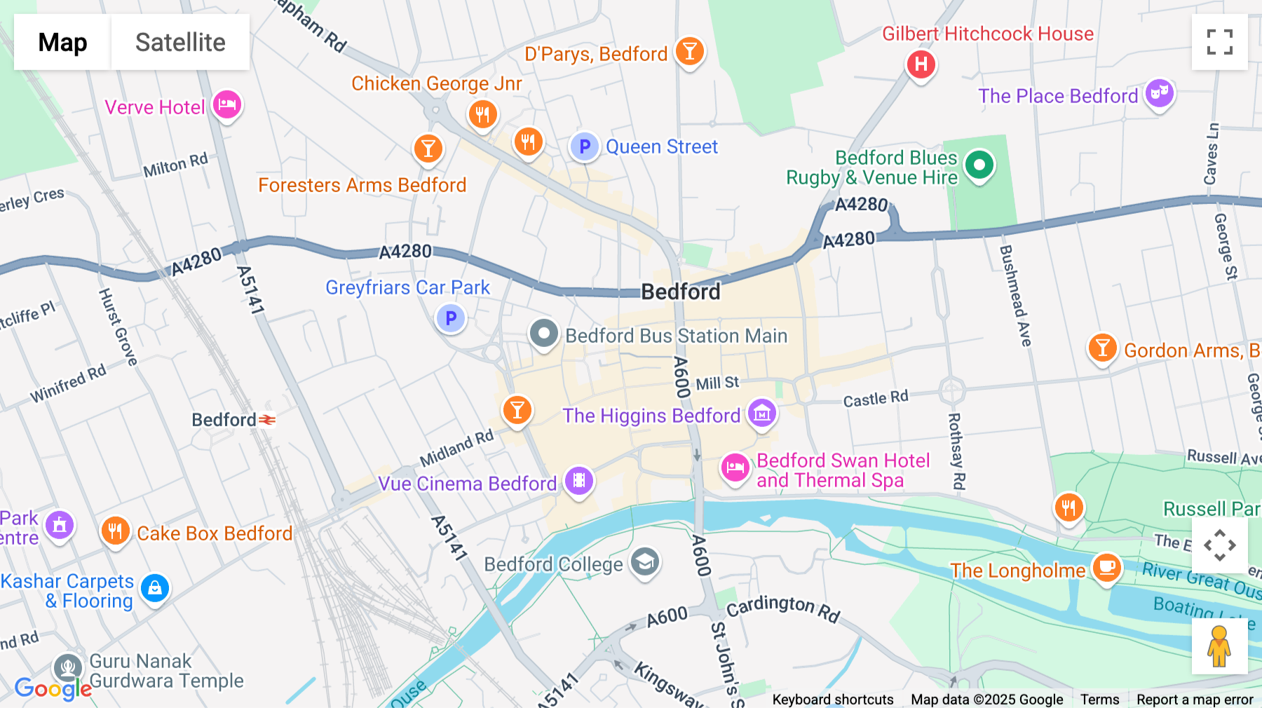 Click for interative map of 5d Market Arcade, The Arcade, Bedford