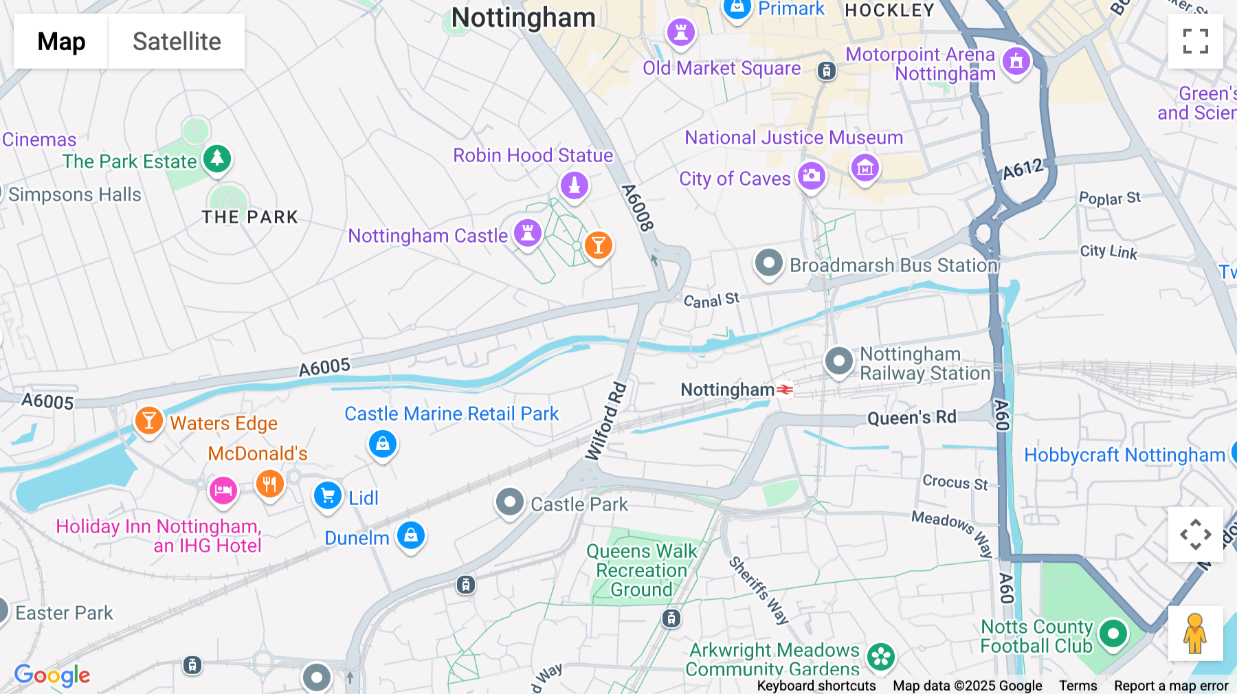Click for interative map of Castle Meadow Road, Lock House, 2nd Floor, Nottingham