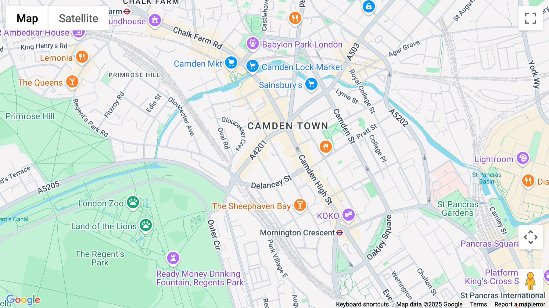 Click for interative map of 147 Arlington Road, London