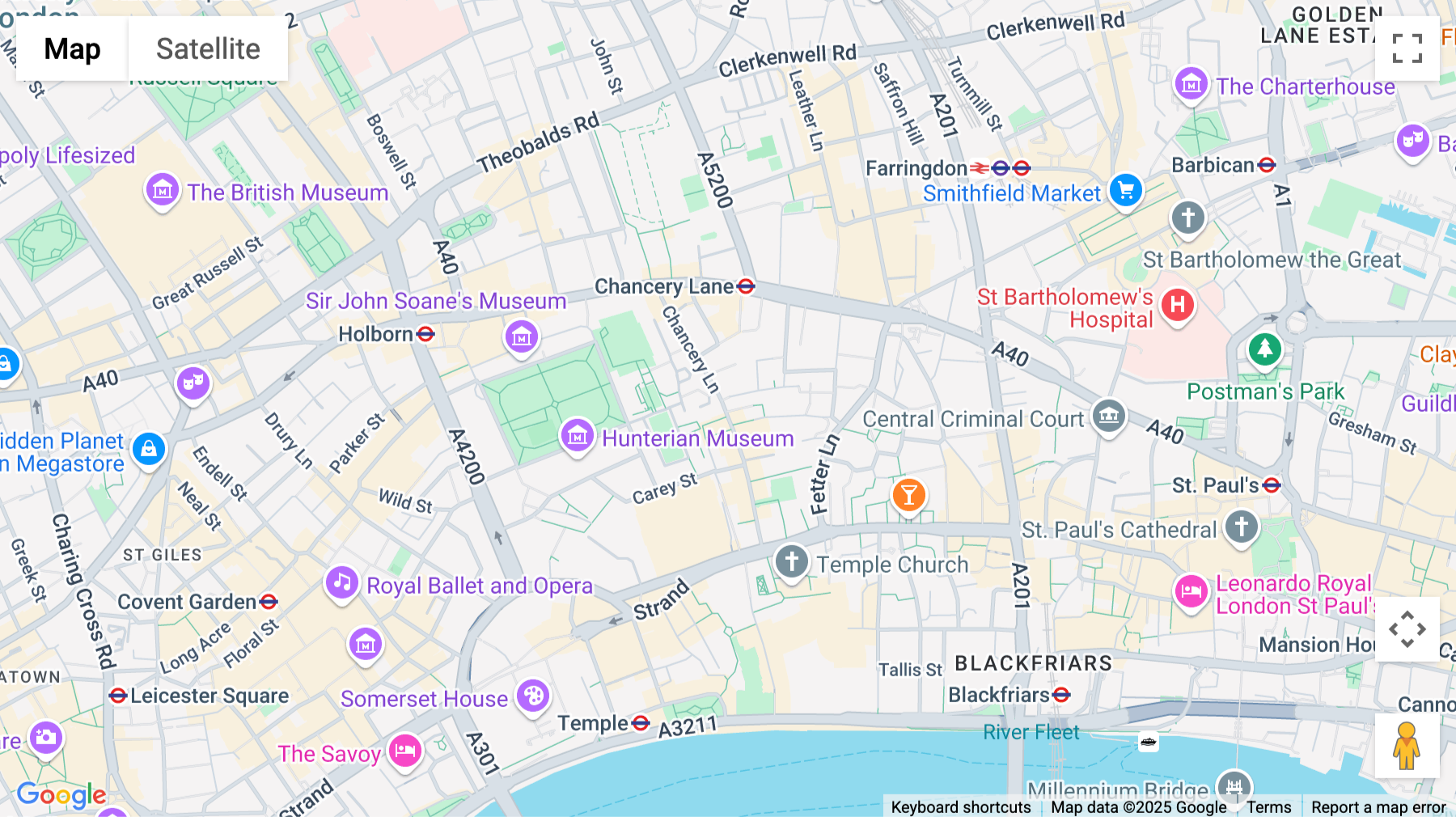 Click for interative map of Chancery Lane, 11 Staple Inn, Staple Court, London