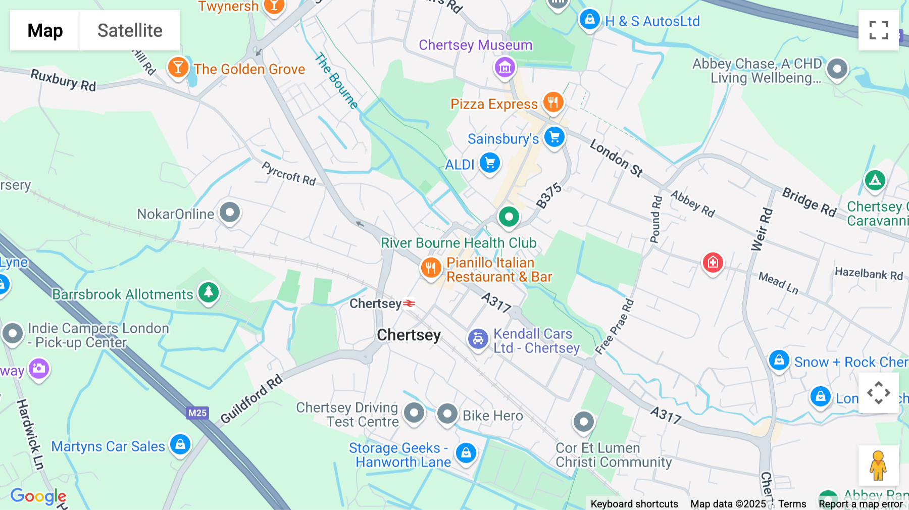 Click for interative map of 45 Guildford Street, Chertsey
