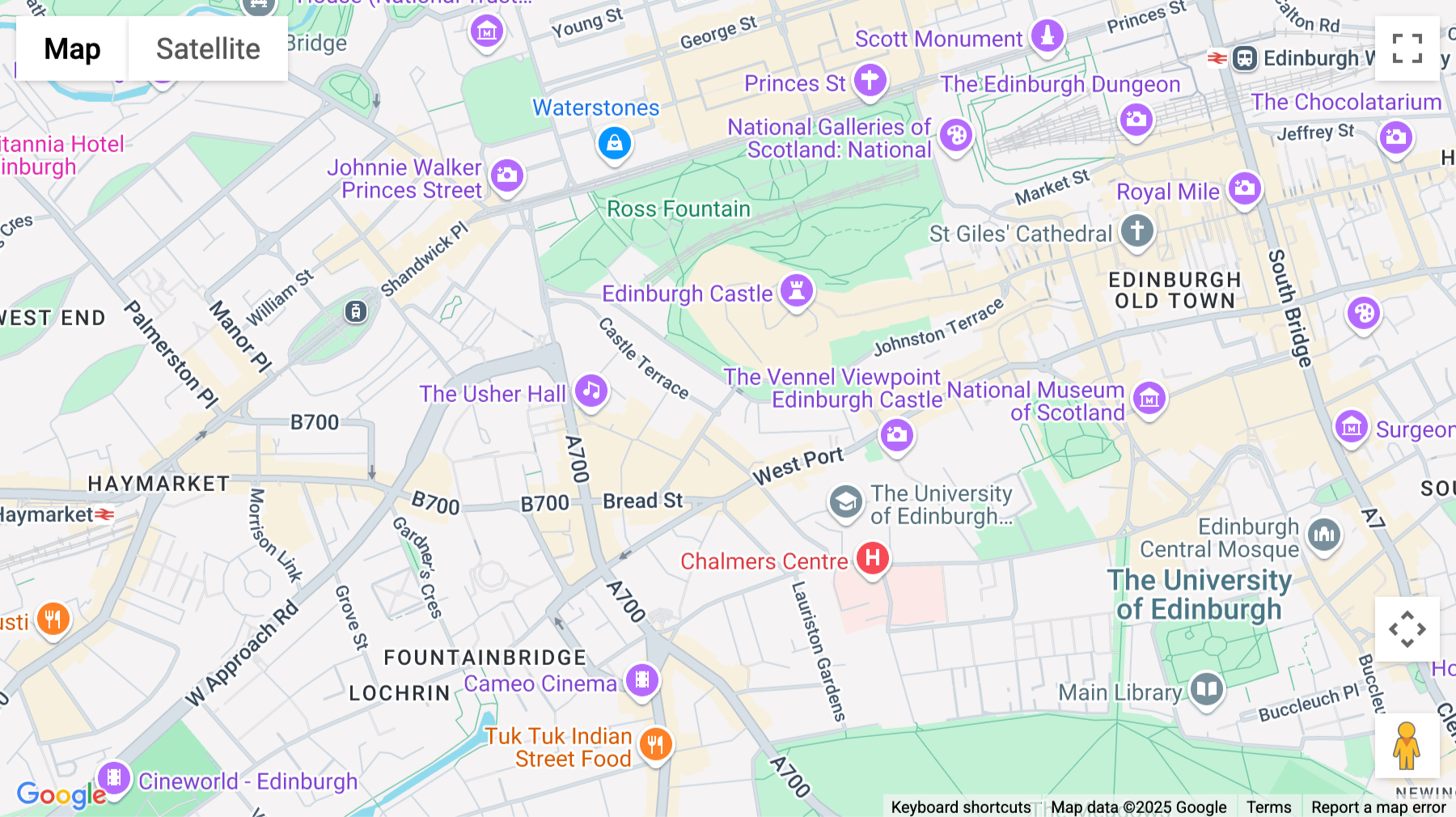 Click for interative map of 37A Castle Terrace, Argyle House, Edinburgh