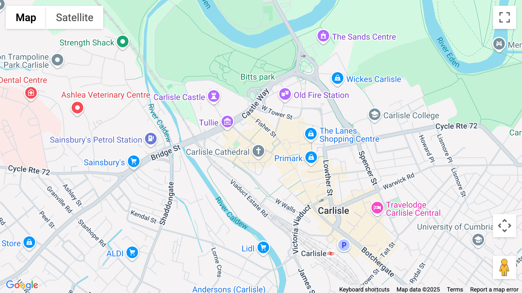 Click for interative map of 23-37 Castle Street, Stocklund House, Carlisle