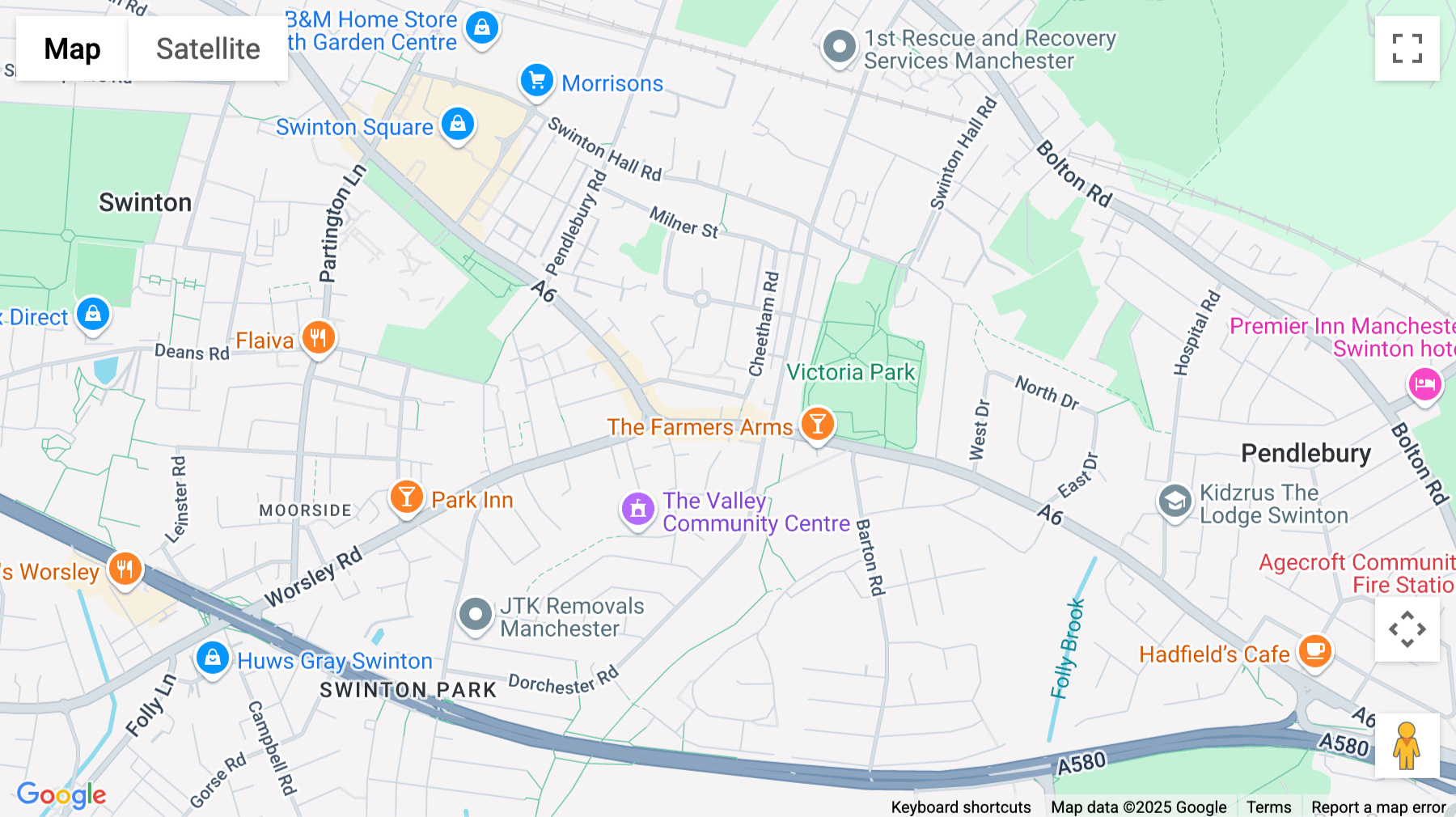 Click for interative map of 41 New Cross Street, Swinton