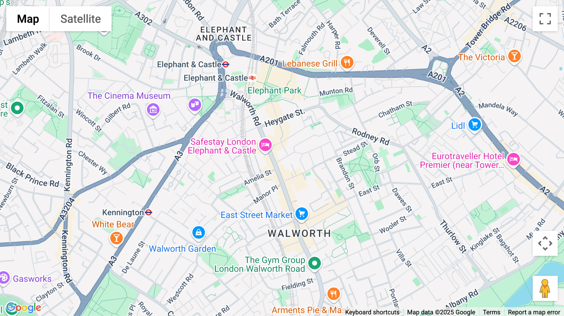 Click for interative map of 9 Larcom Street, Larcom House, London