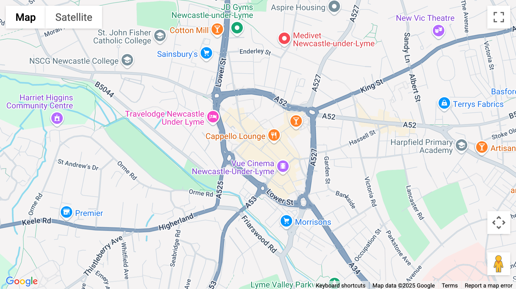 Click for interative map of 41 High Street, Newcastle-Under-Lyme