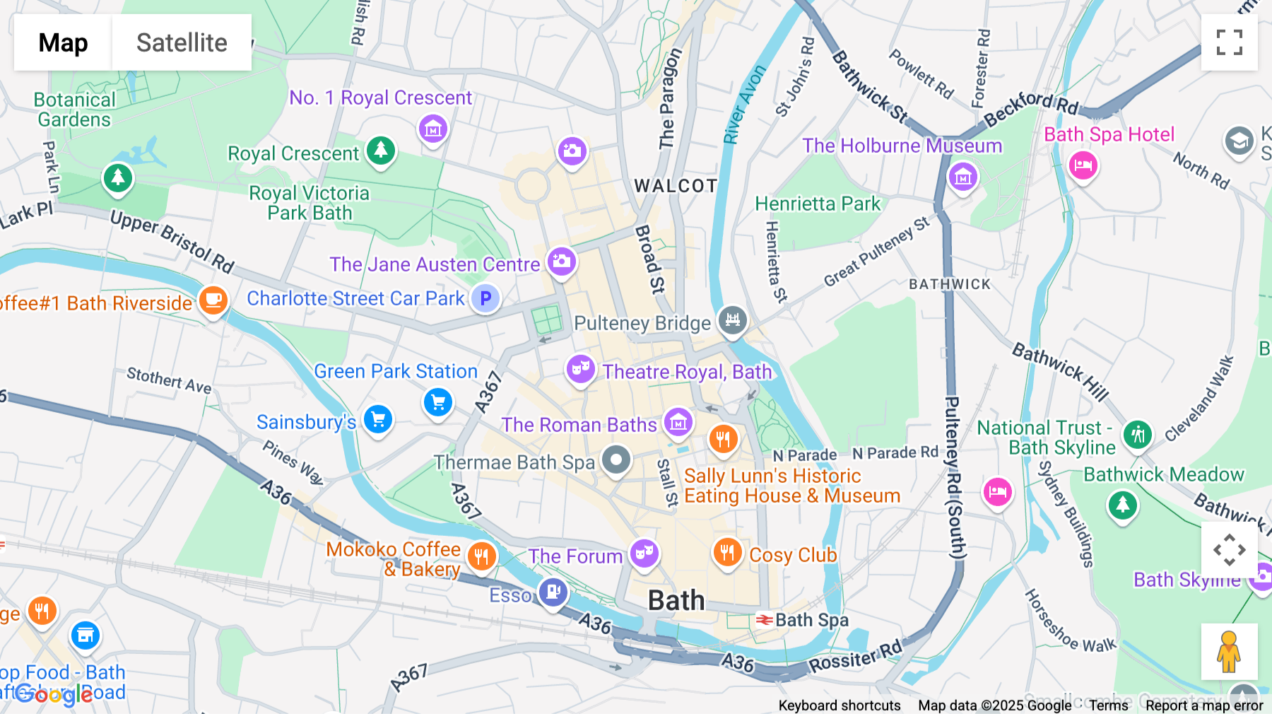 Click for interative map of 20 Old Bond Street, Bath
