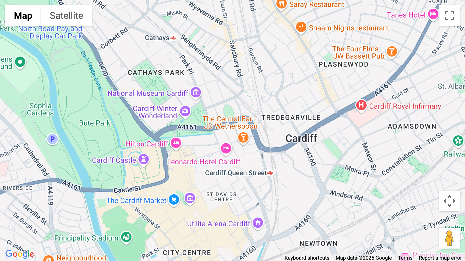 Click for interative map of 19 Windsor Place, Cardiff
