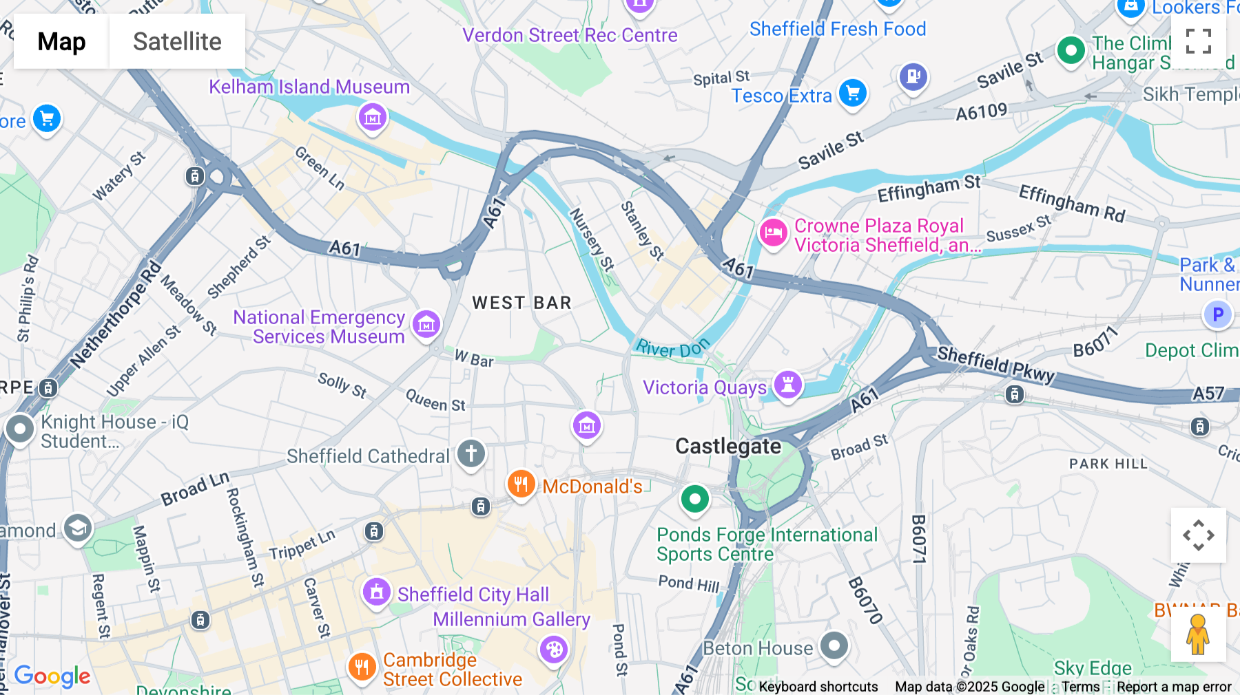 Click for interative map of 2 Bridge Street, Sheffield