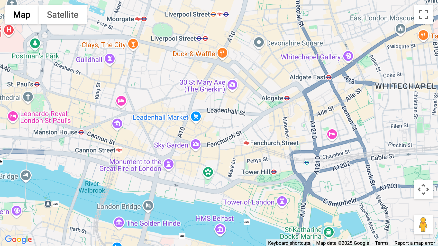 Click for interative map of 51 Lime Street, The Willis Building, London