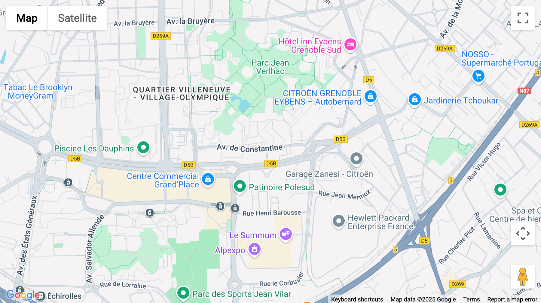Click for interative map of 1 Rue Des Pins, Arc En Ciel, Grenoble