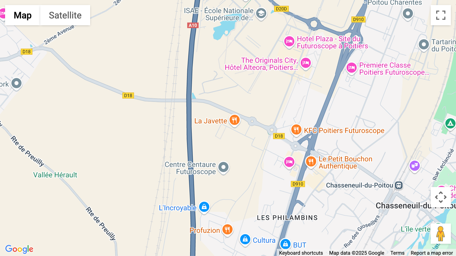Click for interative map of 8 Avenue de Shenzhen, Technopole Futuroscope, Chasseneuil-du-Poitou