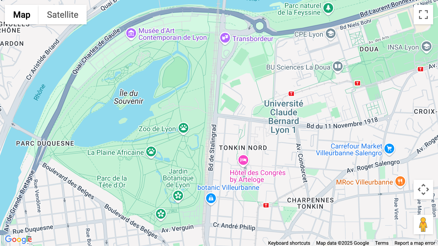 Click for interative map of 77 Boulevard De Stalingrad, Villeurbanne