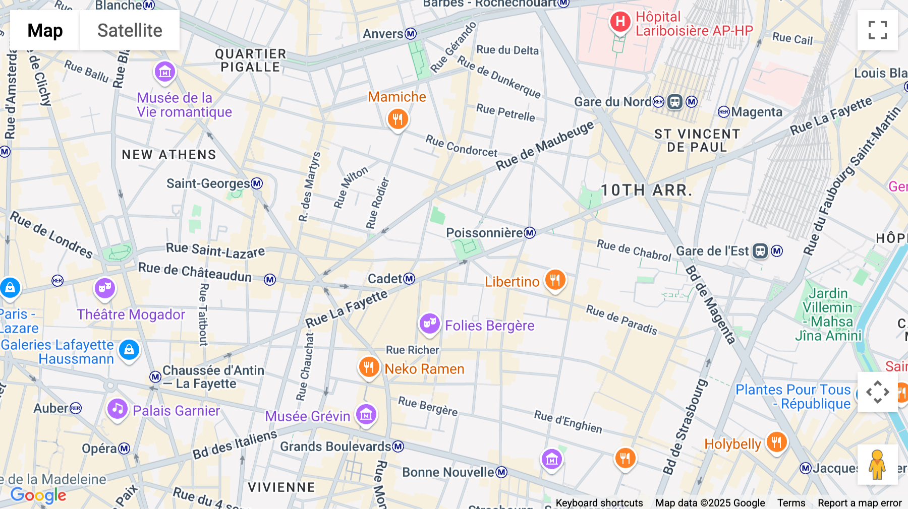 Click for interative map of 26 Rue de Montholon, Paris