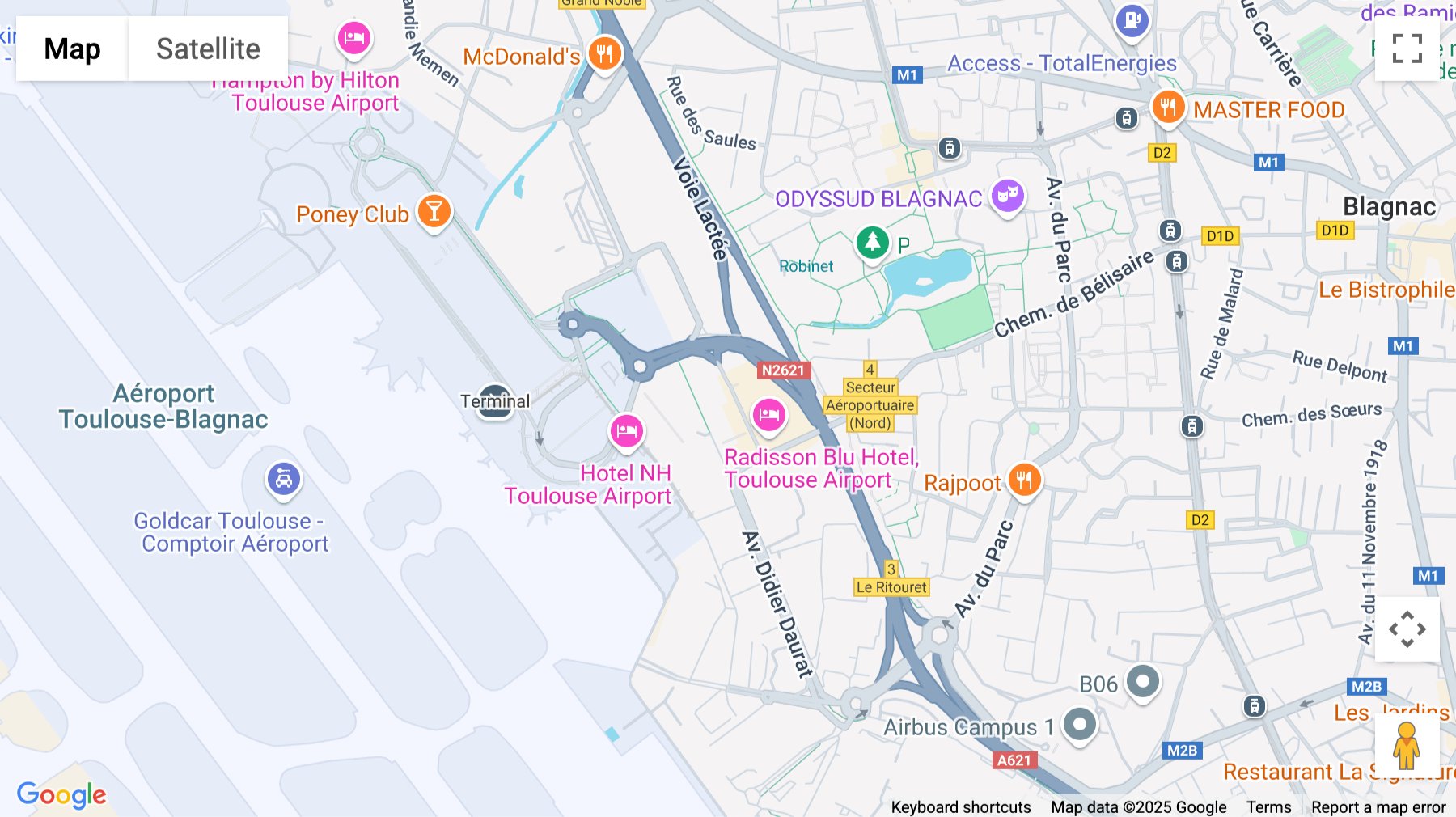 Click for interative map of 3 Rue Dieudonné Costes, Blagnac