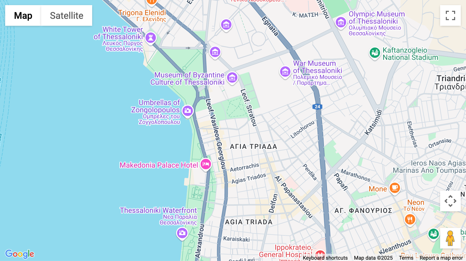 Click for interative map of Street Napoleontos Zerva 10, Thessaloniki