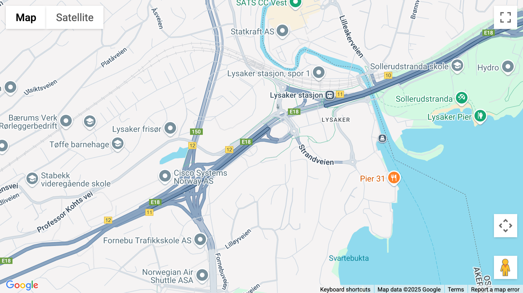 Click for interative map of Fornebuveien 1-3, Lysaker