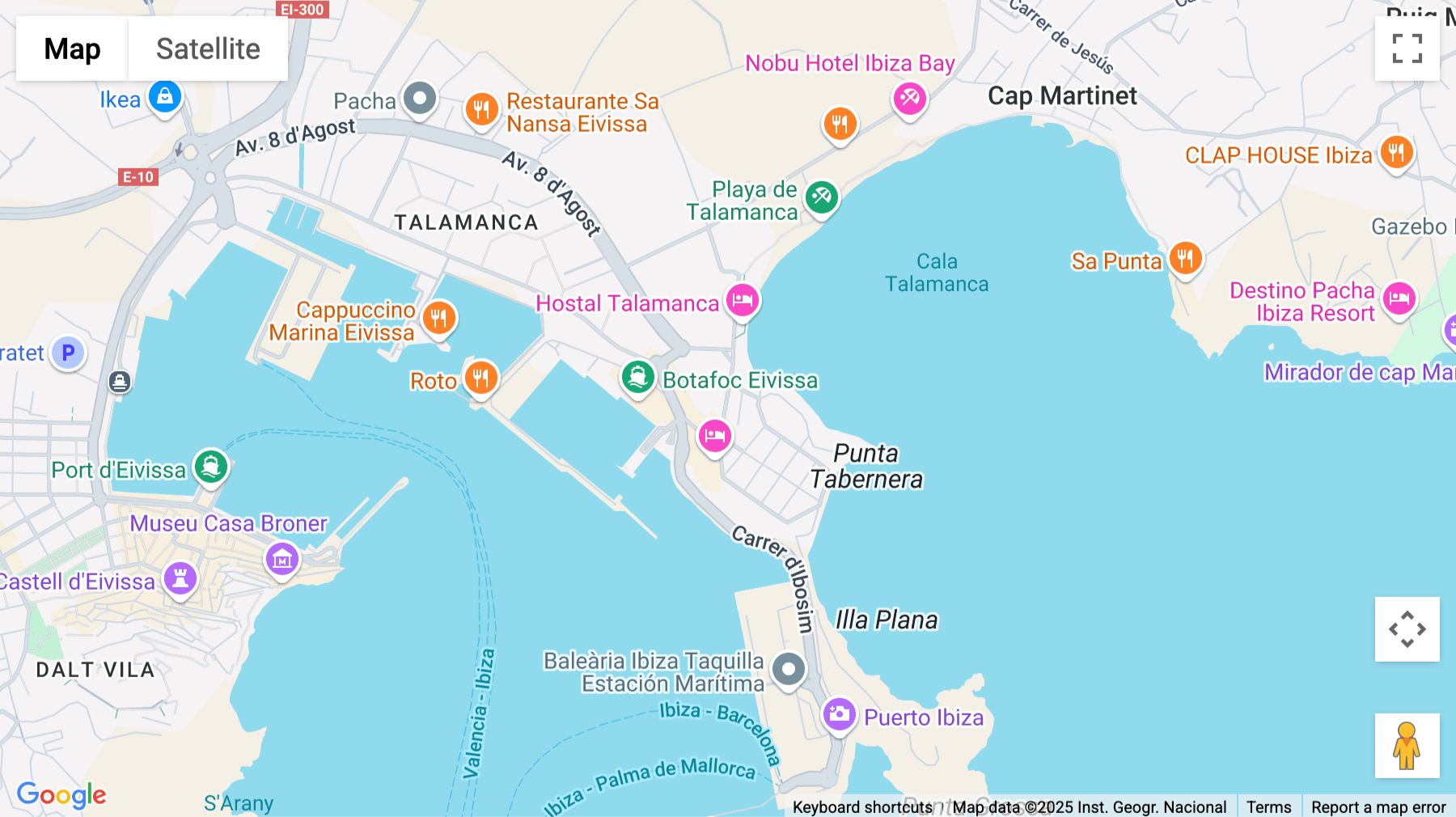 Click for interative map of Carrer de s'Illa Plana 5, Balearic Islands, Ibiza