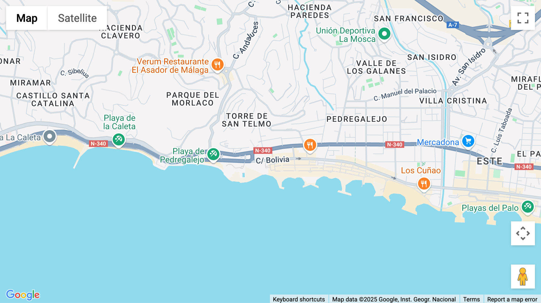 Click for interative map of Juan Sebastián Elcano 24, Málaga