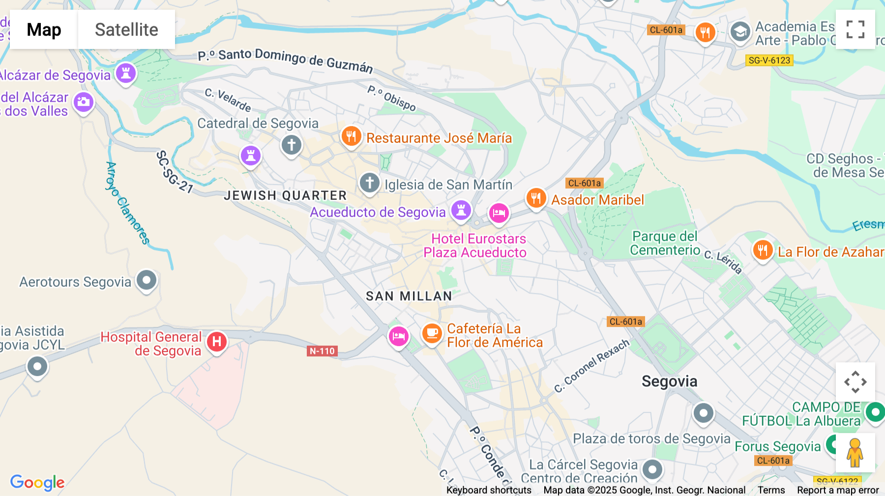 Click for interative map of Avenida Acueducto, 13, Planta 3, Derecha Oficinas 3 y 4, Segovia