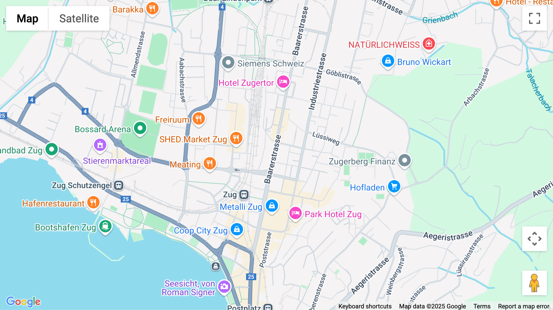Click for interative map of Baarerstrasse 52, Zug