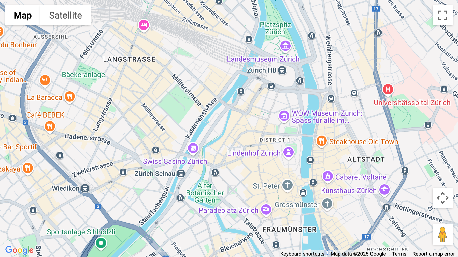 Click for interative map of Löwenstrasse 29, Zurich