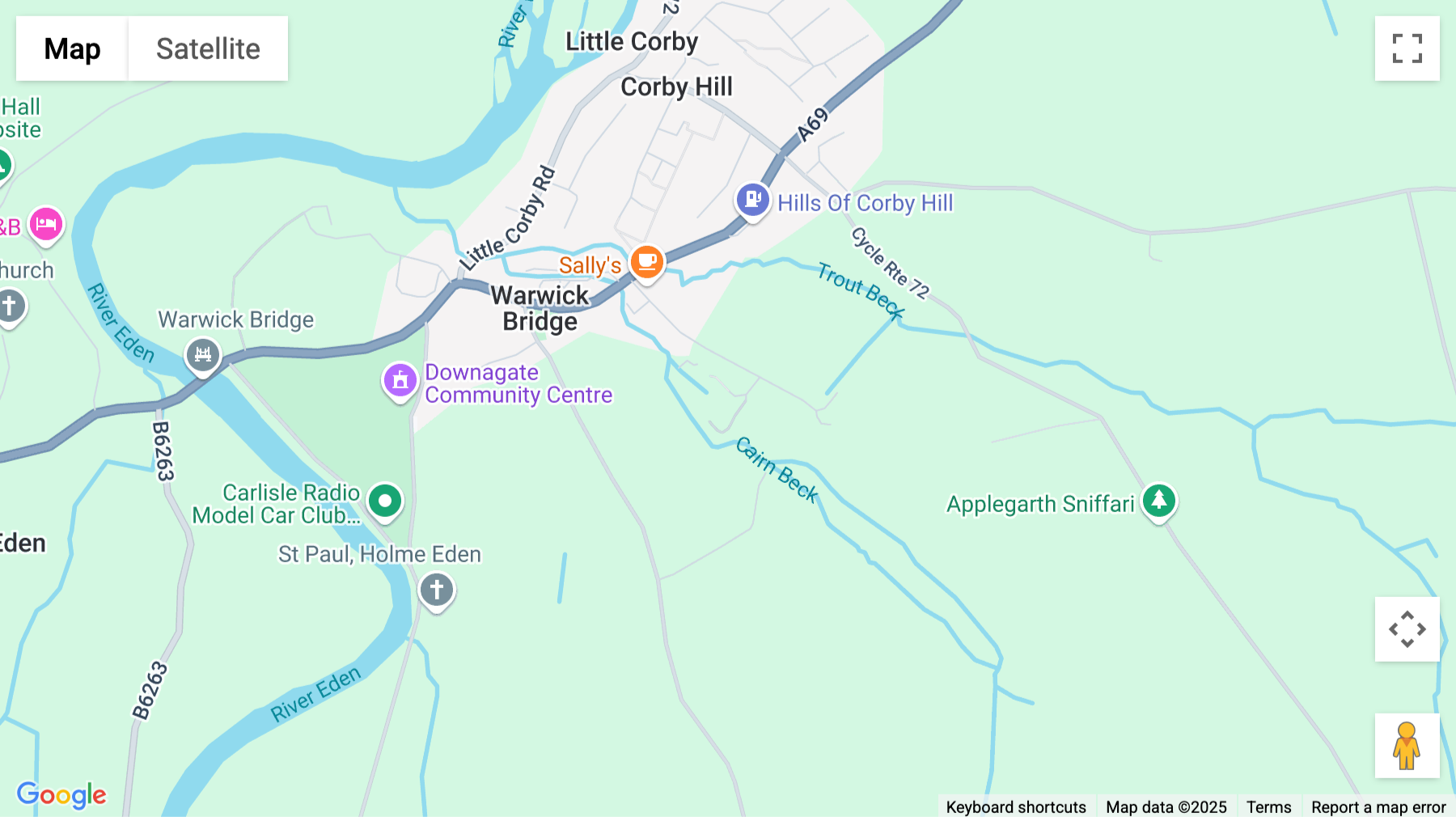Click for interative map of Warwick Bridge, Carlisle