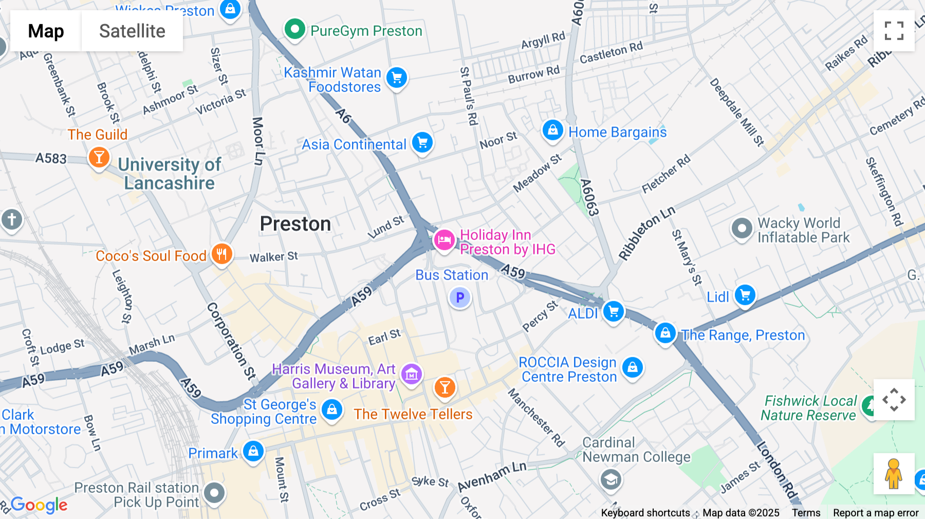 Click for interative map of New City House, 57-63 Ringway, Ground & 1st Floors, Preston (Lancashire)