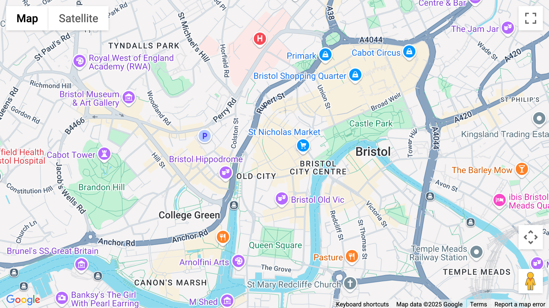 Click for interative map of 37-39 Corn Street, Bristol